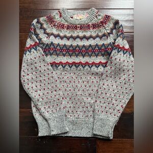 Vintage French Connection Fair Isle Wool Blend Knit Sweater